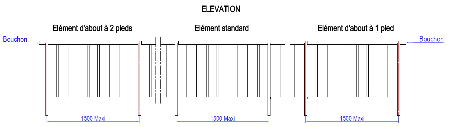 Garde-Corps Piétons S8 Selon Xp 98-405 - Solosar