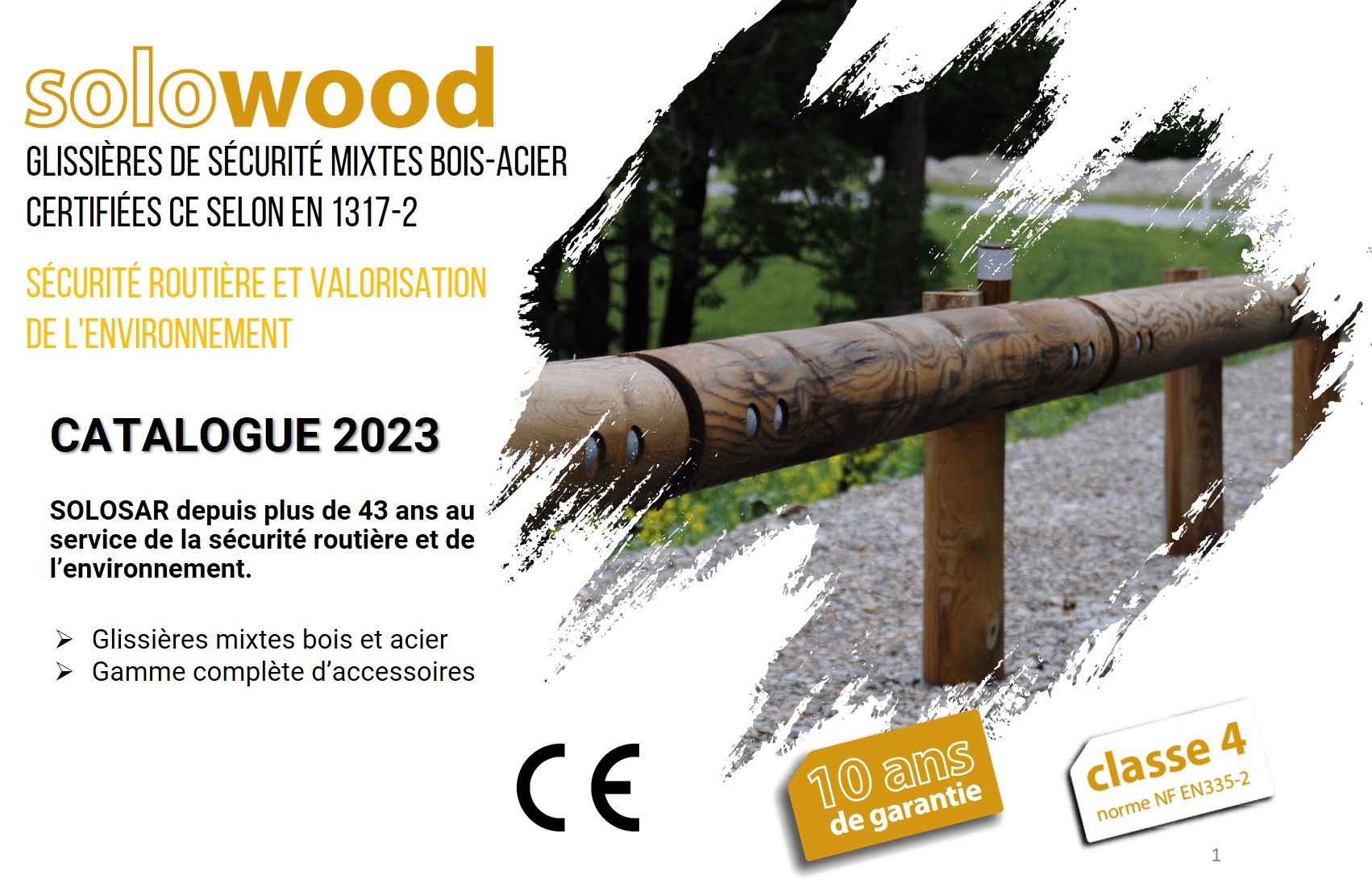 Page De Garde Caté Road safety barrier made of wood and metal for a beautiful landscape integration and user safety - Solosar